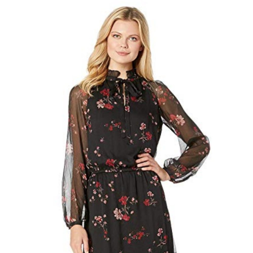 HP Lauren Ralph LaurenFloral-Print Georgette Dress
